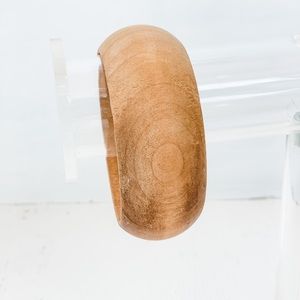 Vintage Chunky Wooden Bangle Bracelet